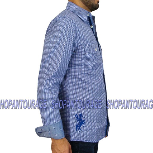 English Heroes EHW137 L/S Button Down Men`s Shirt - Picture 3 of 6